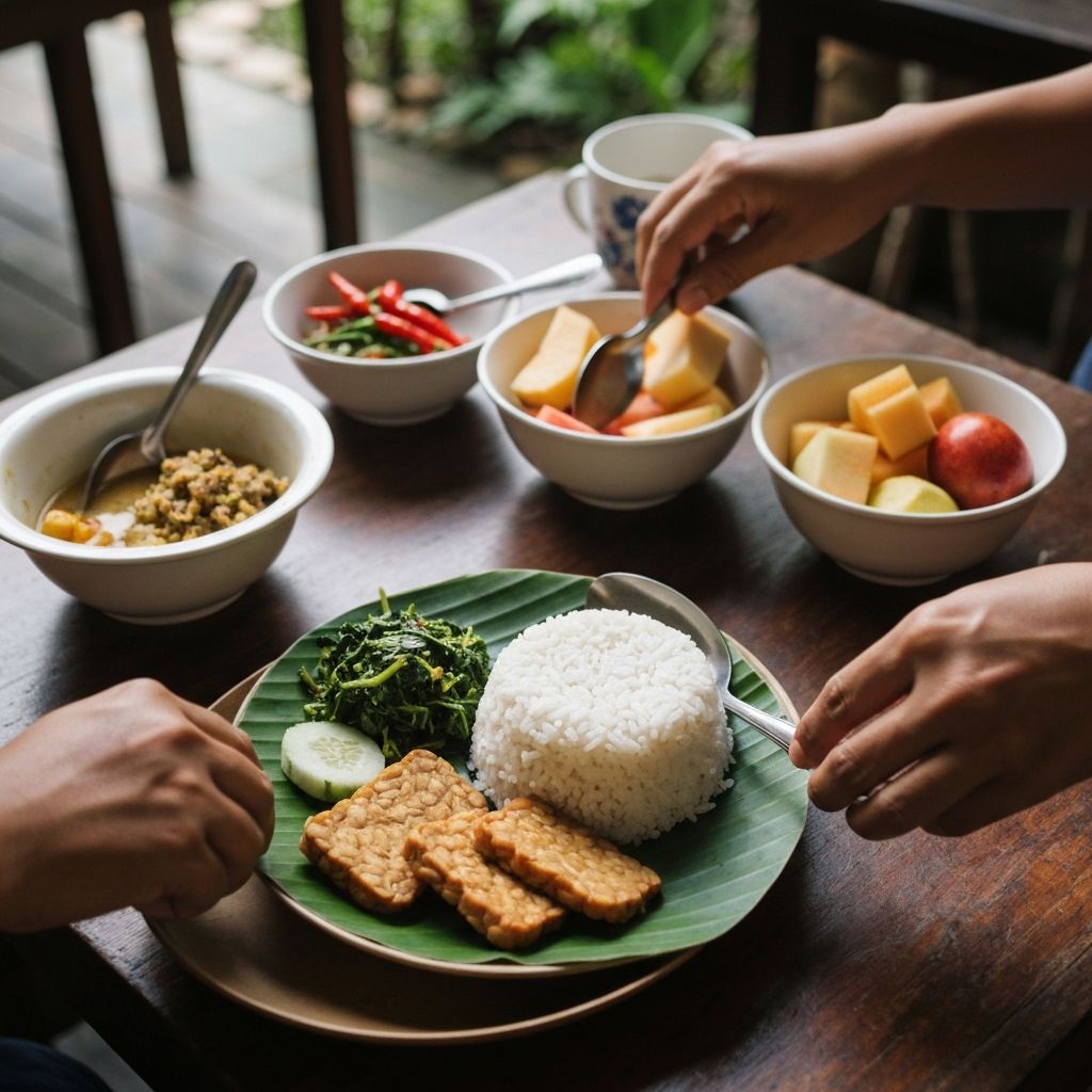 Colorful Indonesian daily meals